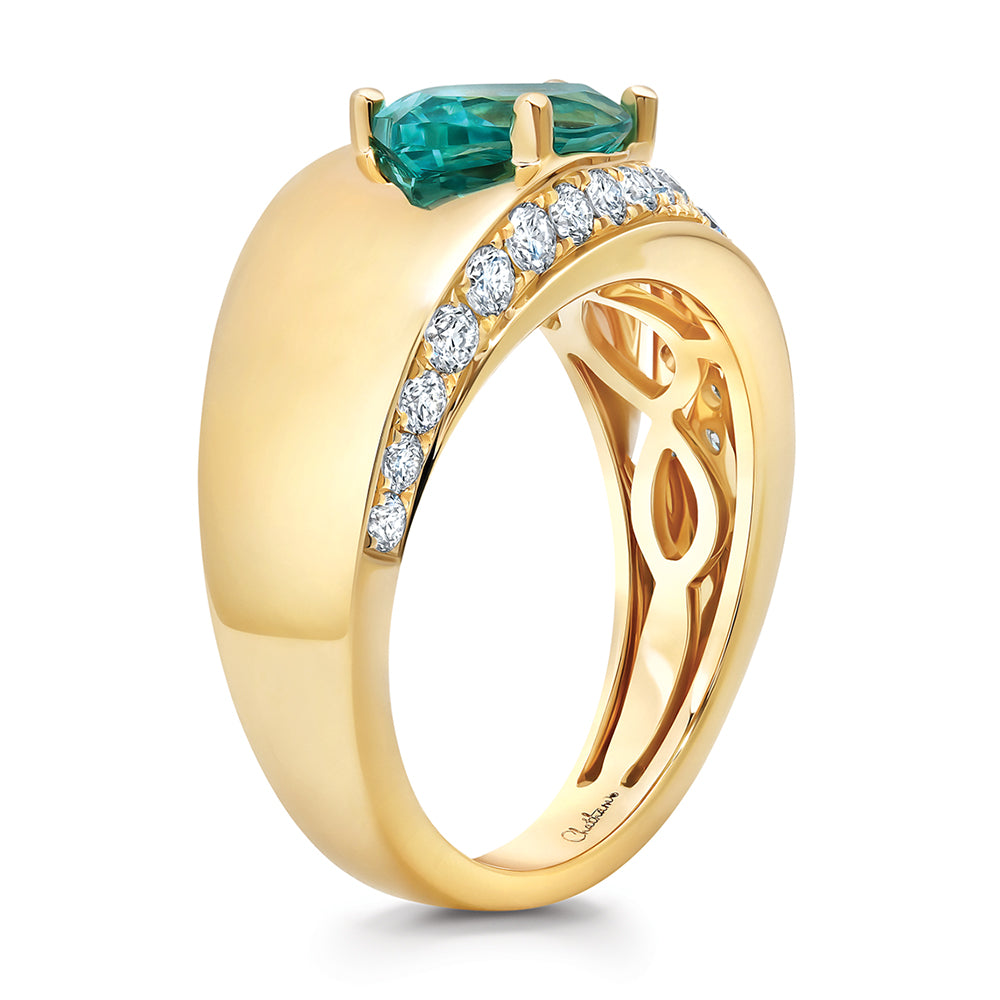 Chrysoberyl Ring – Flame, 14K Yellow Gold