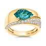 Chatham lab-grown chrysoberyl ring, style CR15318YCH