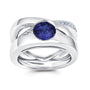 Chatham lab-grown blue sapphire ring, style CR15323WBS