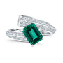 Chatham lab-grown emerald ring, style CR15325WEM