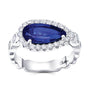Chatham lab-grown blue sapphire ring, style CR15330WBS