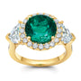 Chatham lab-grown emerald ring, style CR15333YEM
