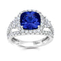 Chatham lab-grown blue sapphire ring, style CR15337WBS