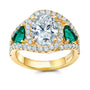 Chatham lab-grown diamond ring, style CR15342YDIA