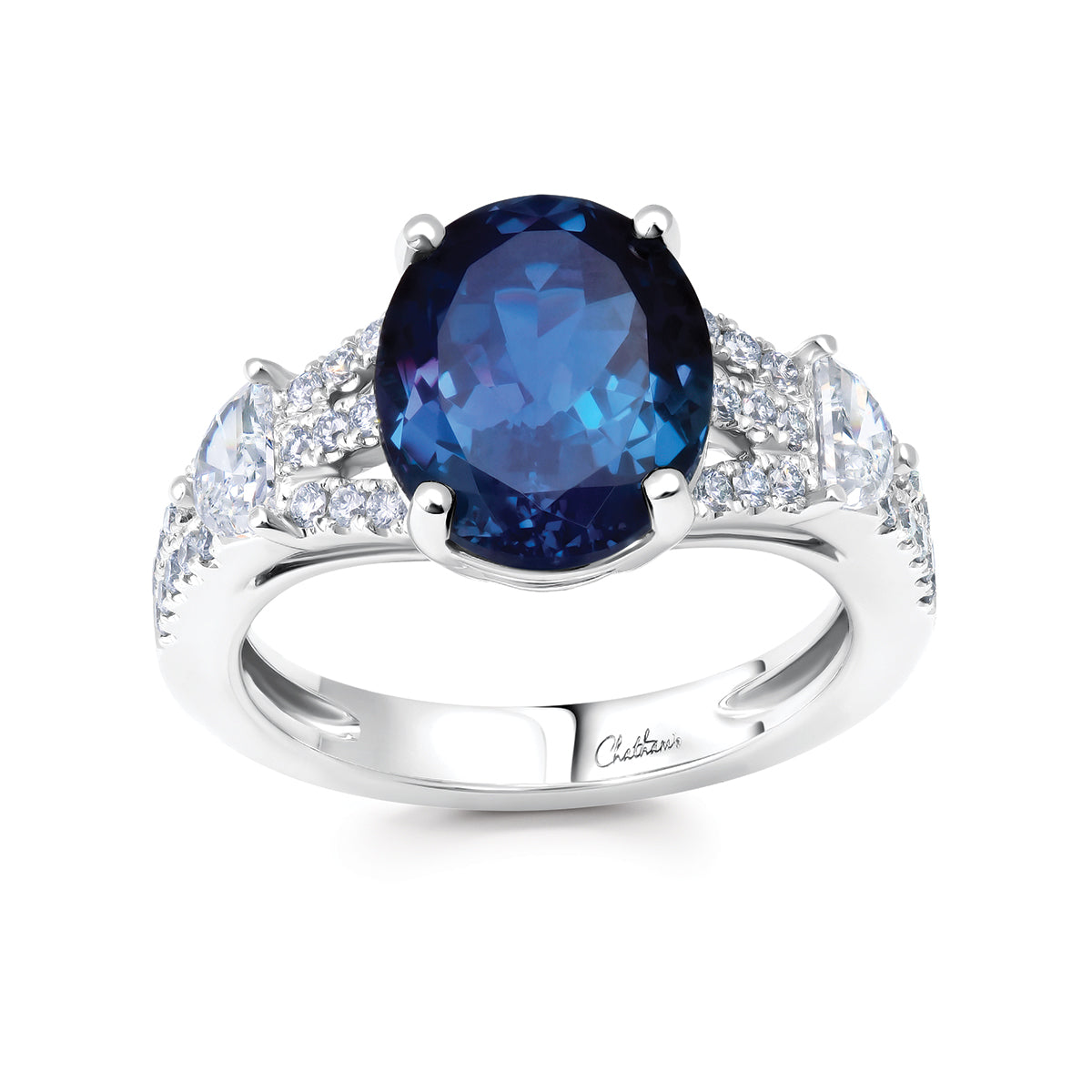 Chatham lab-grown alexandrite ring, style CR15344WAL