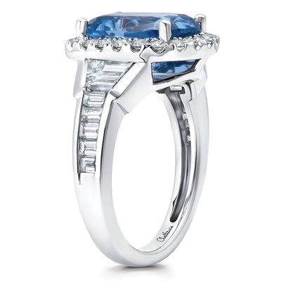 Aqua Blue Spinel Ring