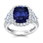 Chatham lab-grown blue sapphire ring, style CR15346WBS