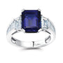 Chatham lab-grown blue sapphire ring, style CR15349WBS