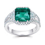 Chatham lab-grown emerald ring, style CR15351WEM