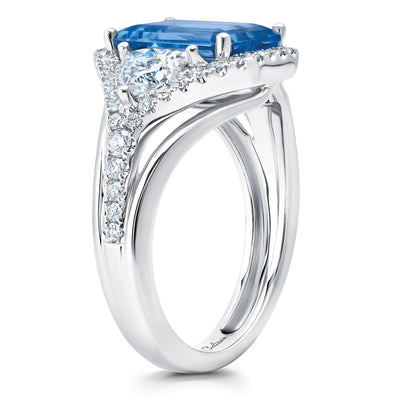 Aqua Blue Spinel Ring