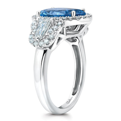 Aqua Blue Spinel Ring