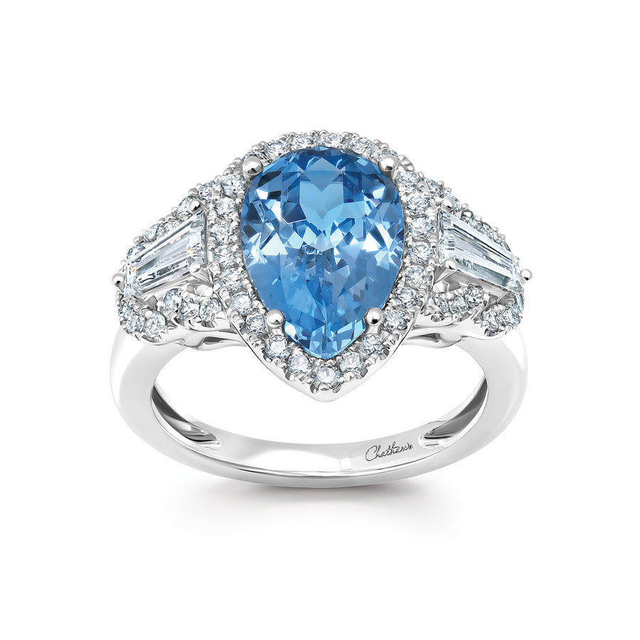 Aqua Blue Spinel Ring