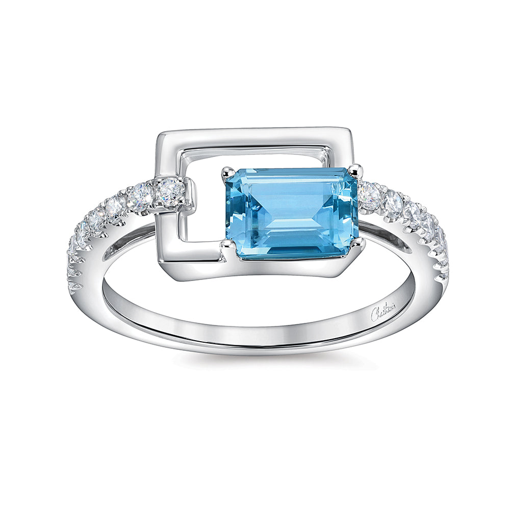 Aqua Blue Spinel Ring