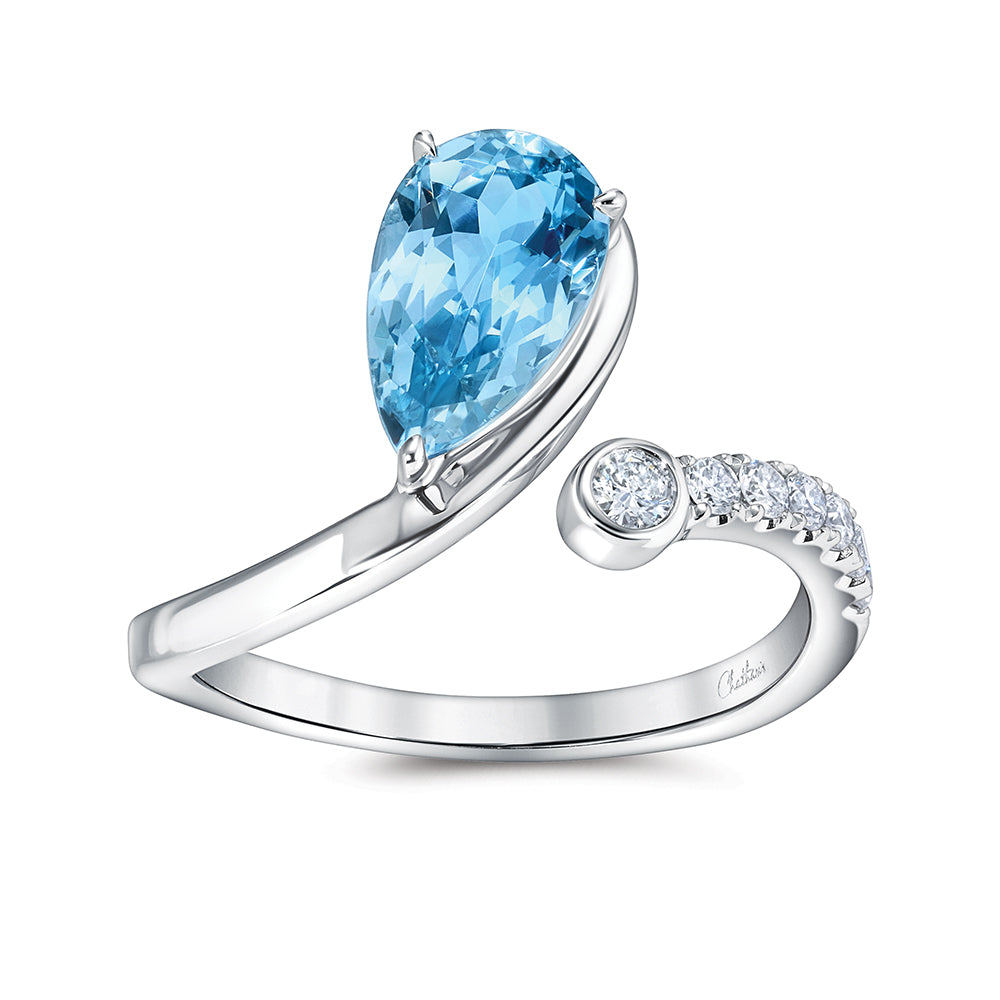 Aqua Blue Spinel Ring
