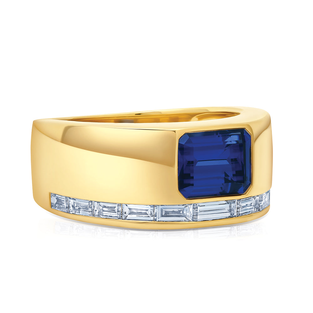Men's Blue Sapphire Ring