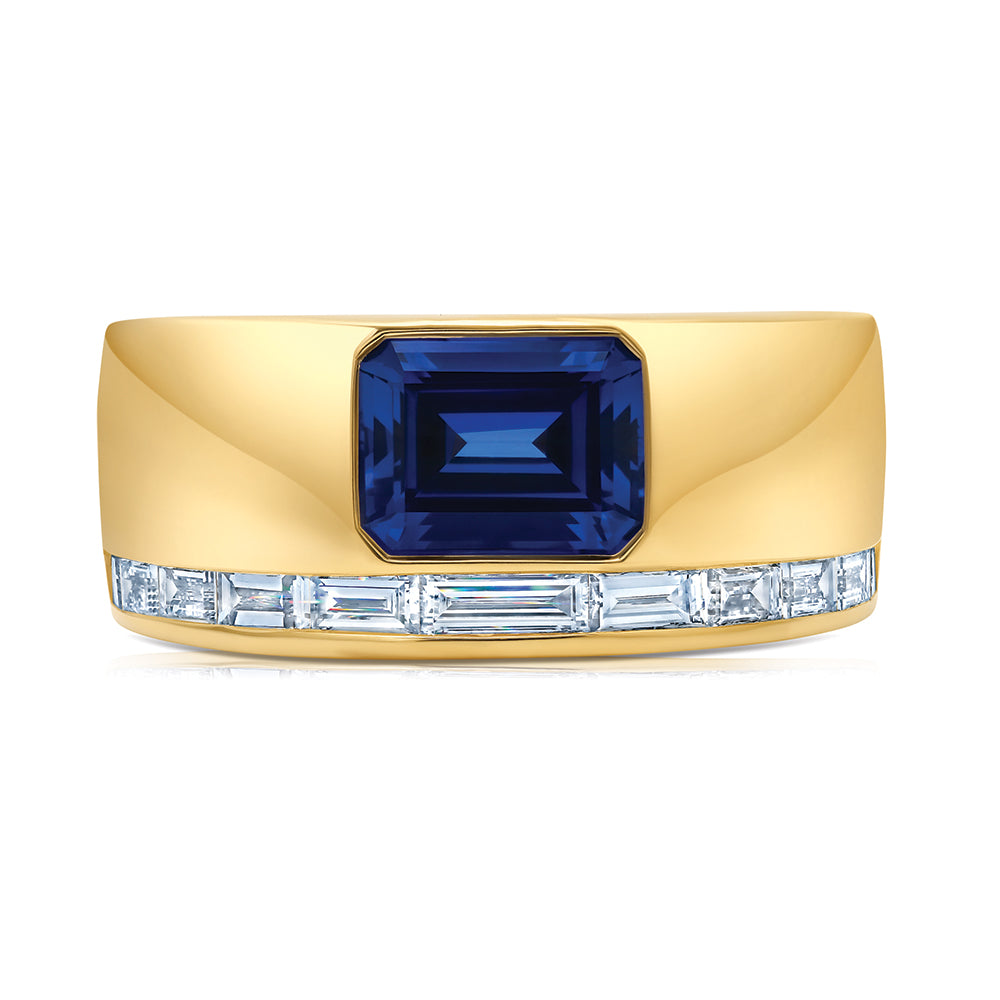 Men's Blue Sapphire Ring