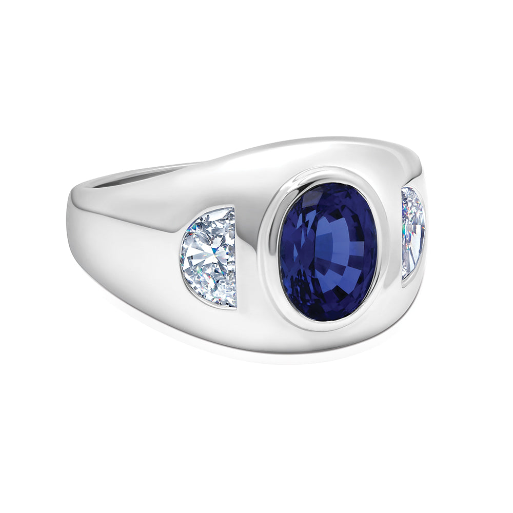 Men's Blue Sapphire Ring