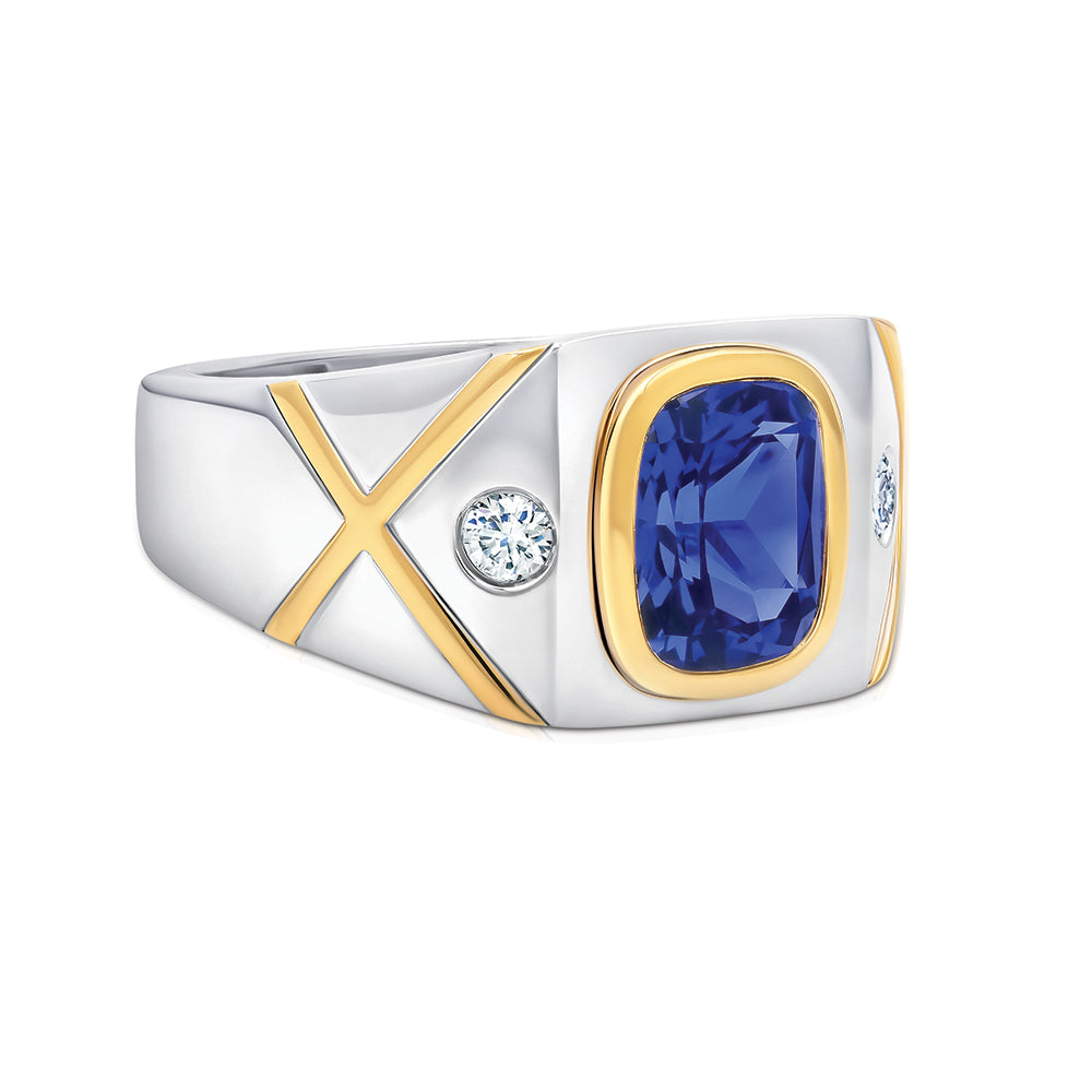 Men's Blue Sapphire Ring