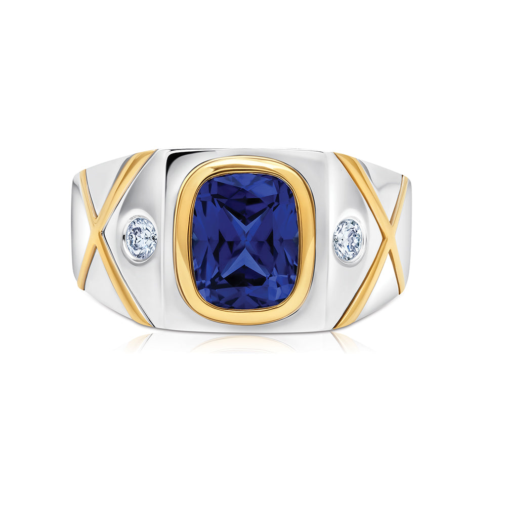 Men's Blue Sapphire Ring