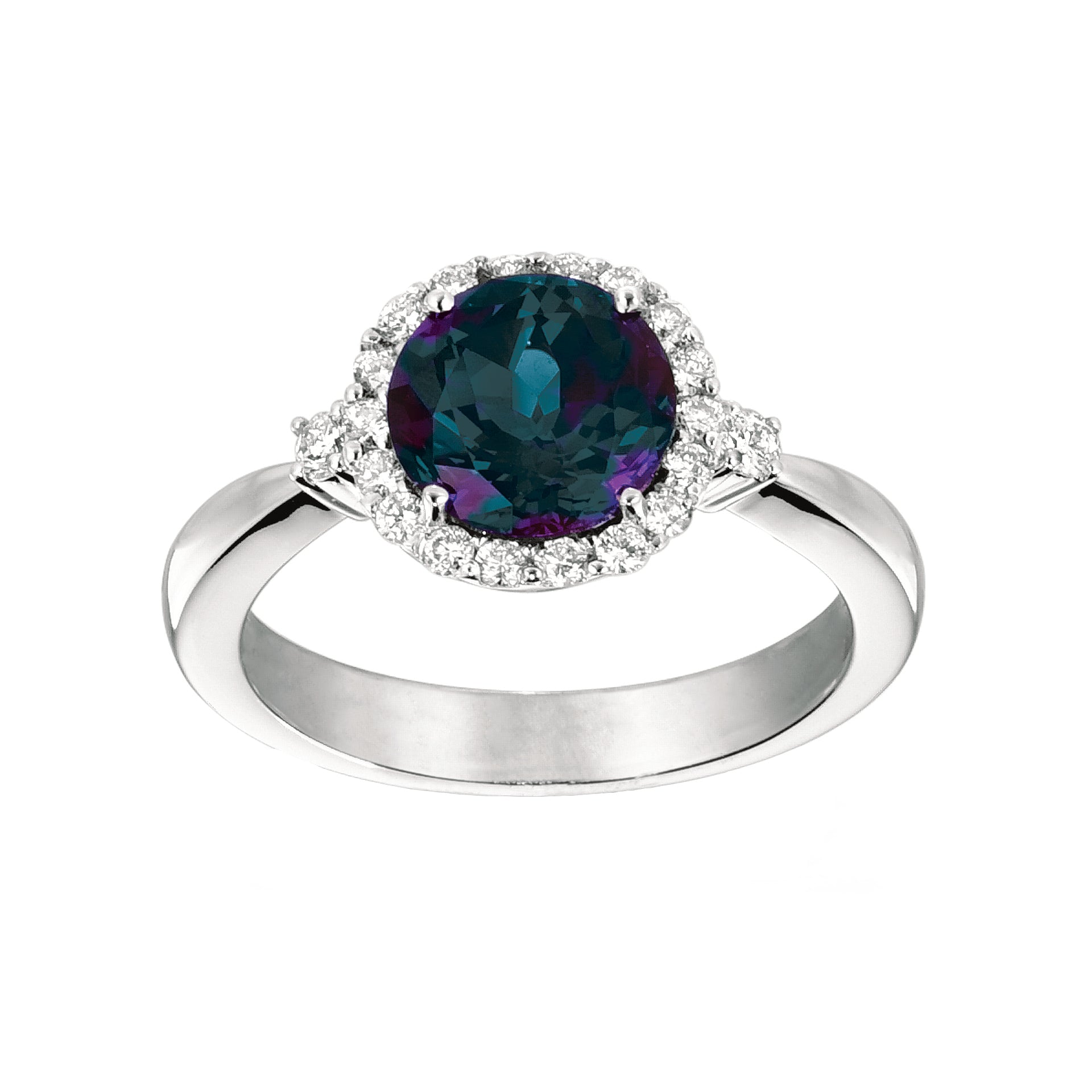 Chatham lab-grown alexandrite ring, style CR6638WAL