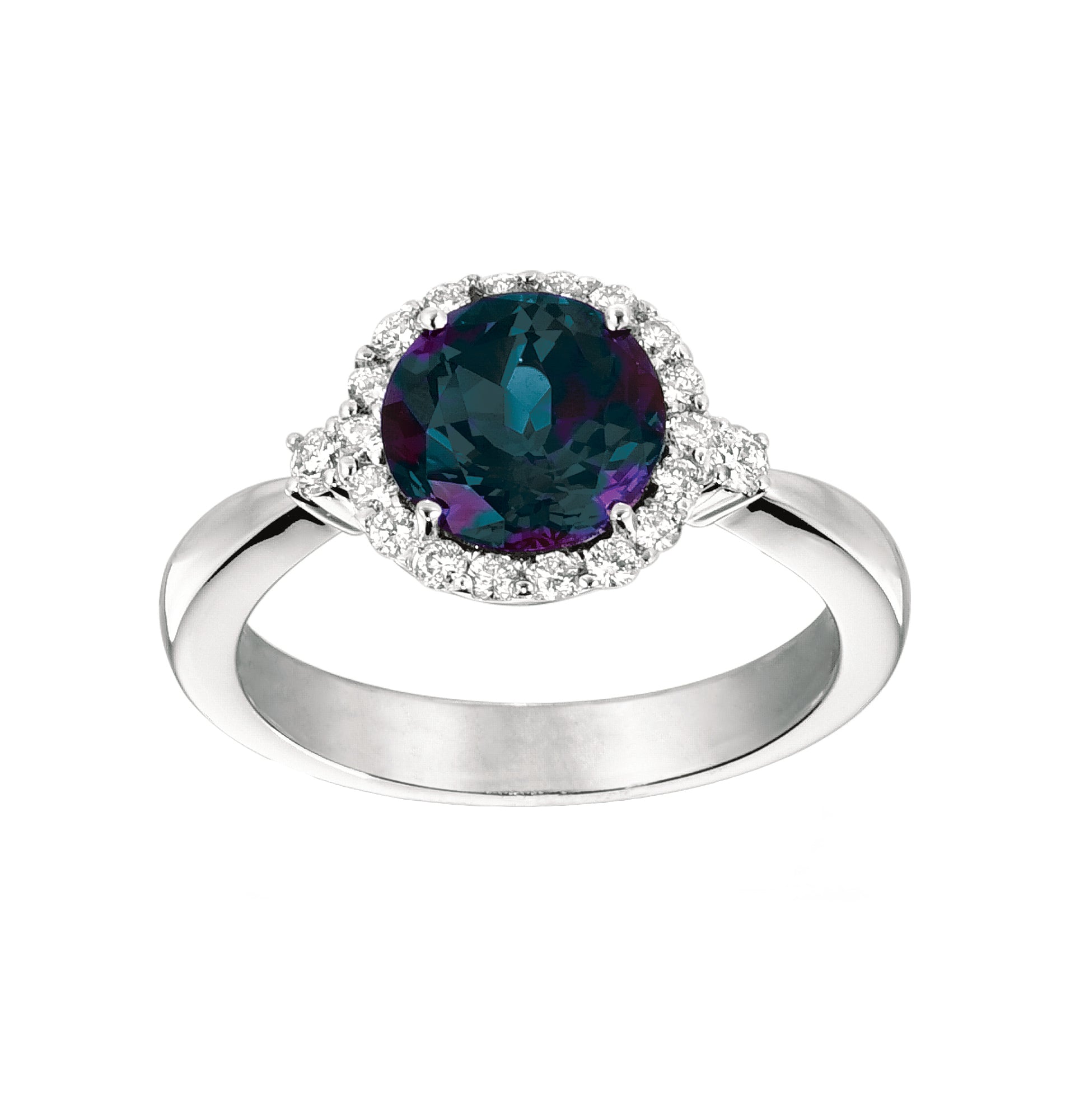 Chatham lab-grown alexandrite ring, style CR6638WAL