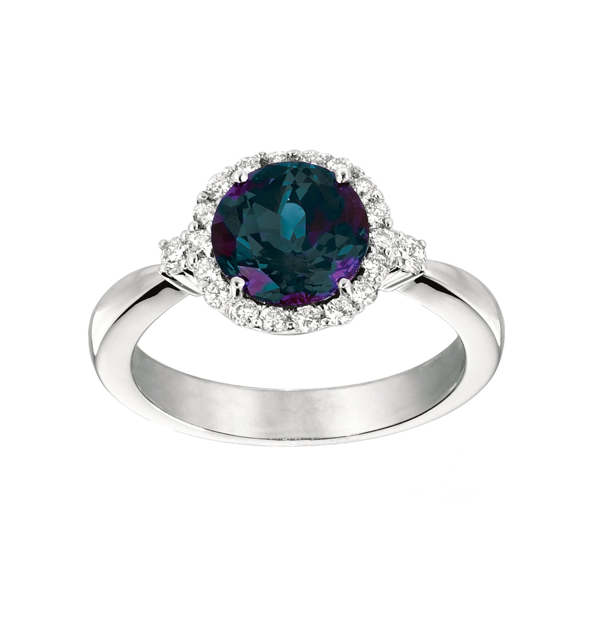 Chatham lab-grown alexandrite ring, style CR6638WAL