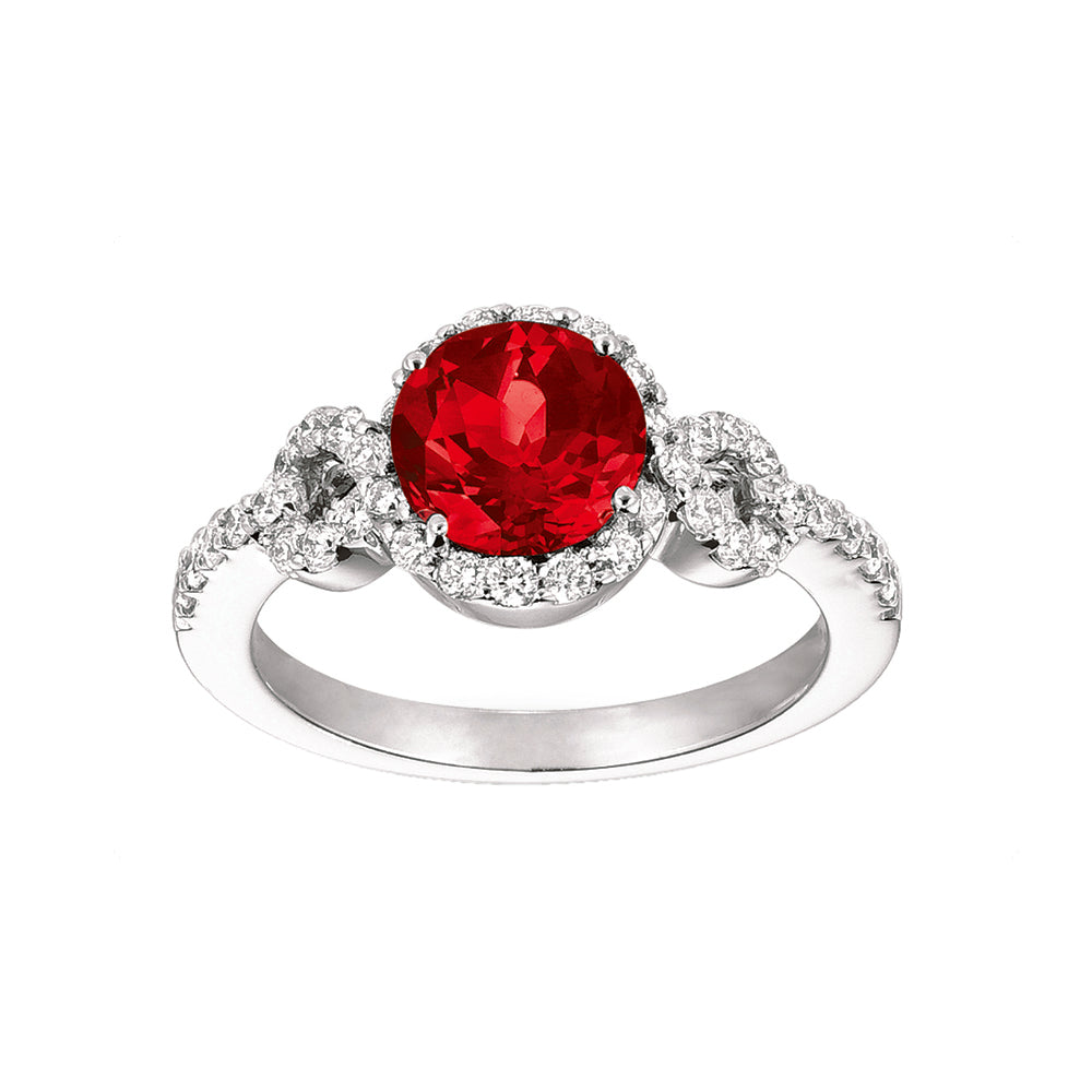 Chatham lab-grown ruby ring, style CR6657WRU