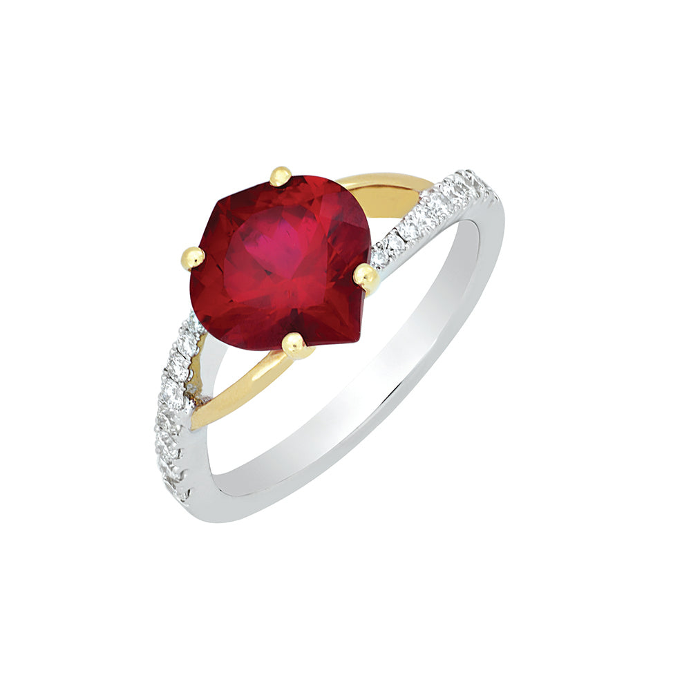 Chatham lab-grown ruby ring, style CR8212YWRU