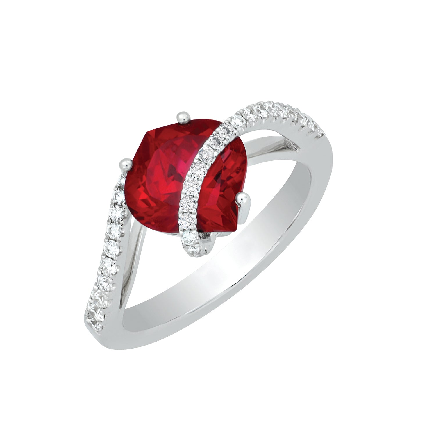 Chatham lab-grown ruby ring, style CR8214WRU