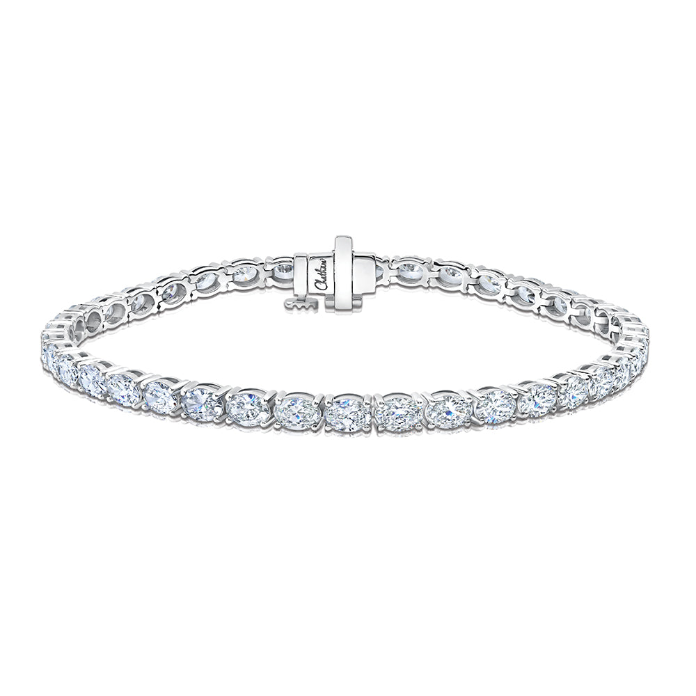 Oval Diamond Tennis Bracelet