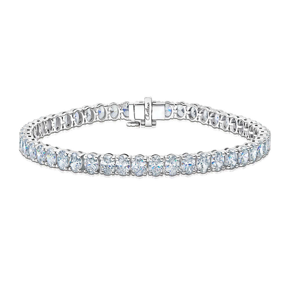 Oval Diamond Tennis Bracelet