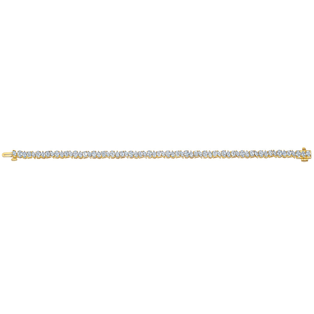 Multi-Shape Diamond Tennis Bracelet