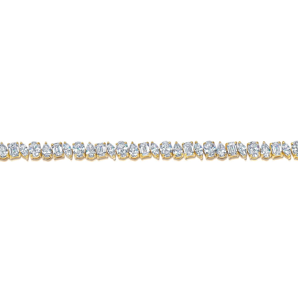 Multi-Shape Diamond Tennis Bracelet