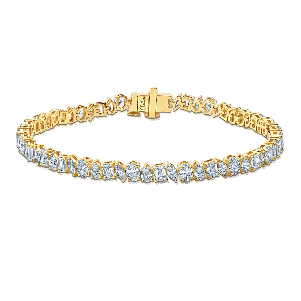 Multi-Shape Diamond Tennis Bracelet