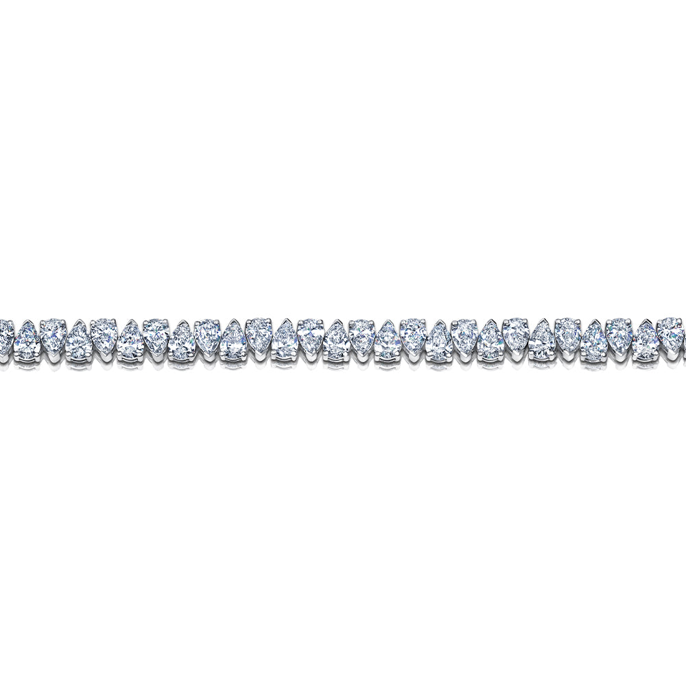 Pear Shape Diamond Tennis Bracelet