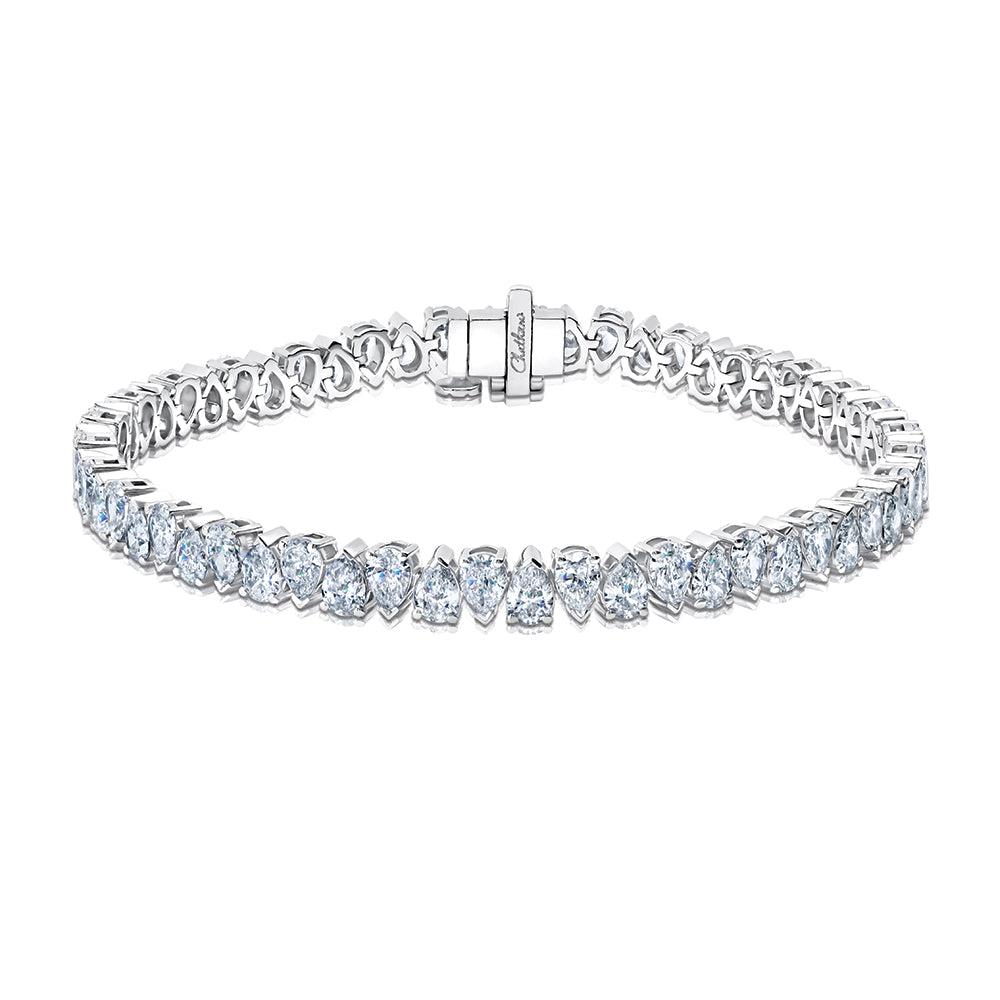 Pear Shape Diamond Tennis Bracelet