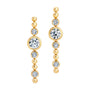 Chatham lab-grown diamond earrings, style FDE5016YC