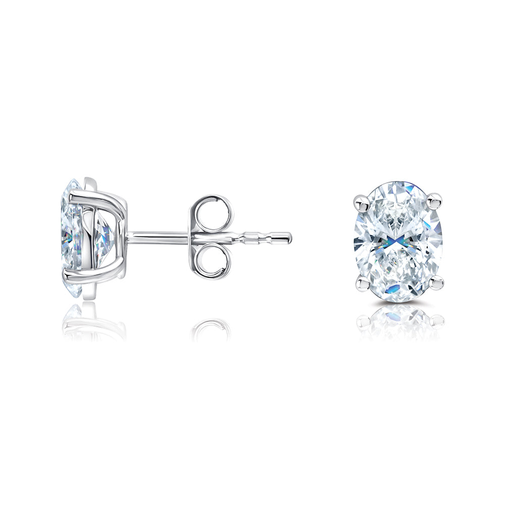 Oval Diamond Studs