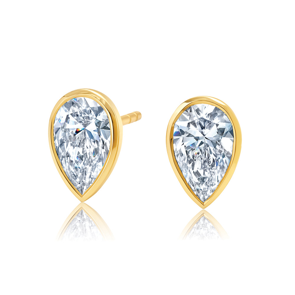 Pear Diamond Studs