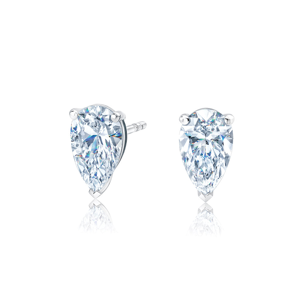 Pear Shape Diamond Studs
