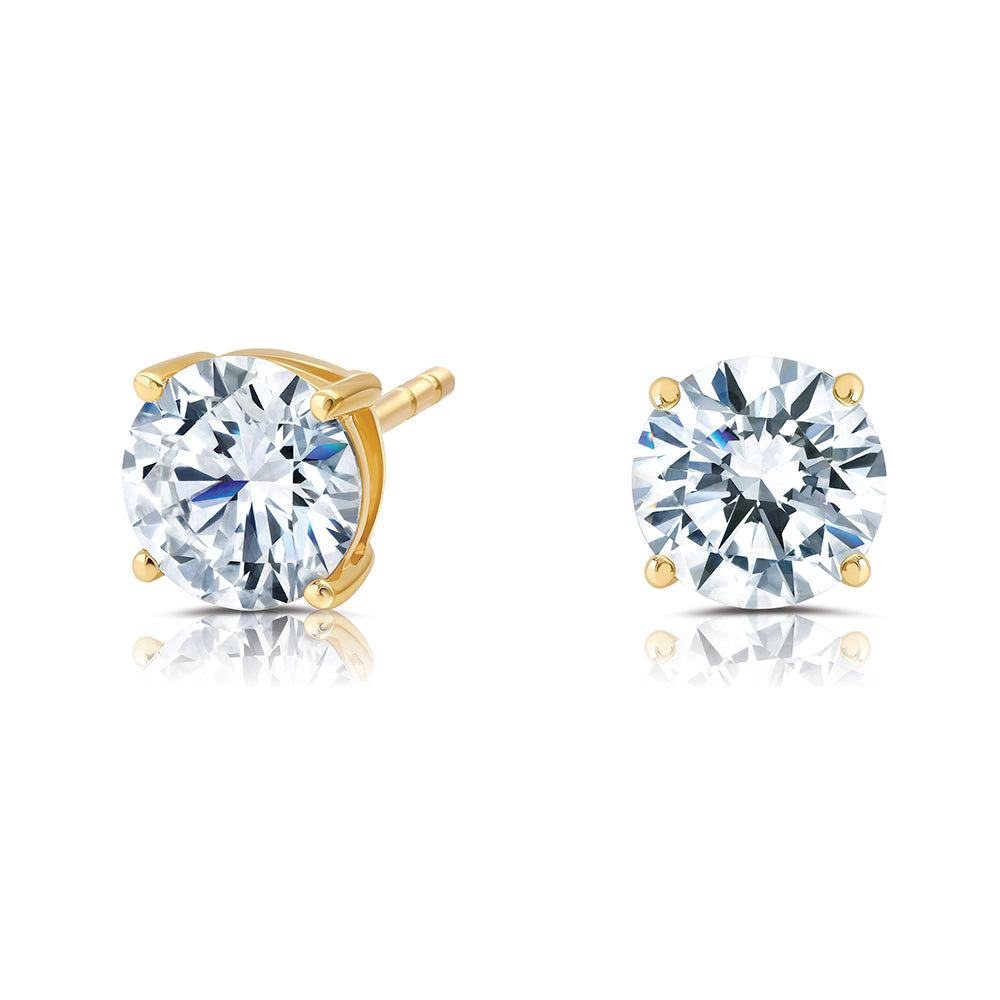 2 Carat Round Brilliant Diamond Studs