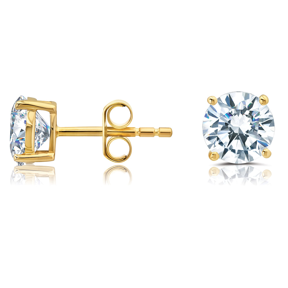 2 Carat Round Brilliant Diamond Studs