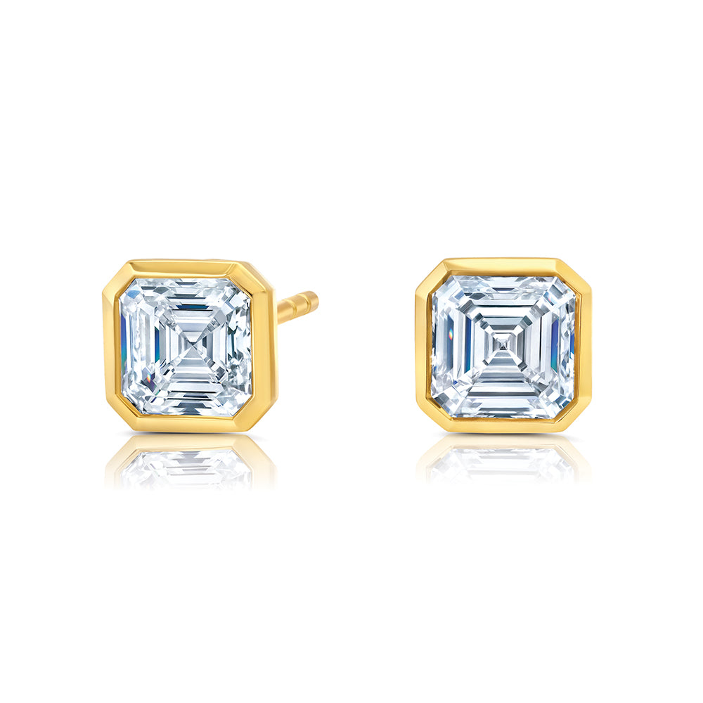 Asscher Diamond Studs