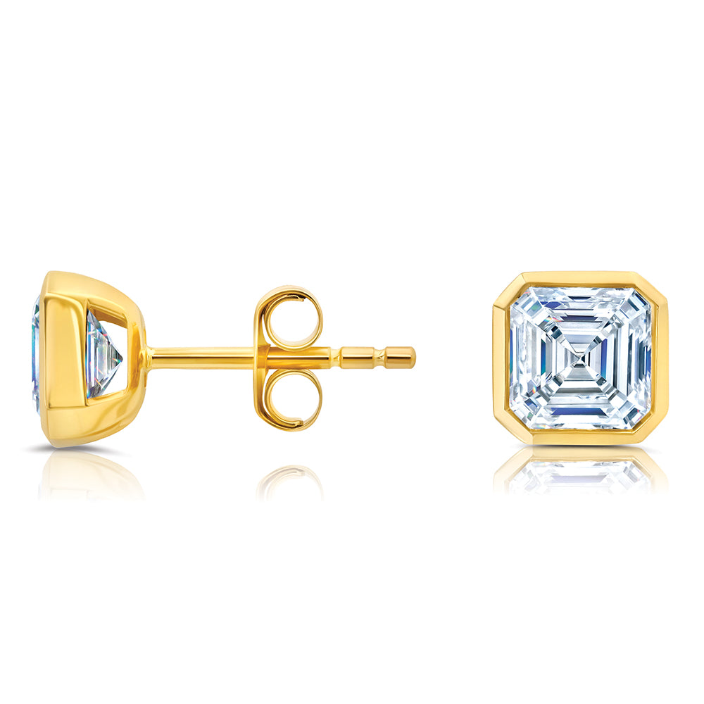 Asscher Diamond Studs