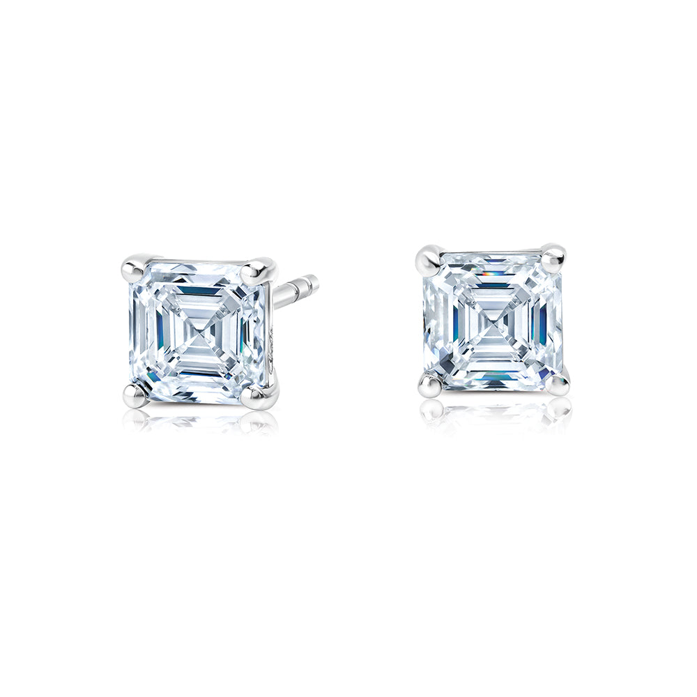 Asscher Diamond Studs
