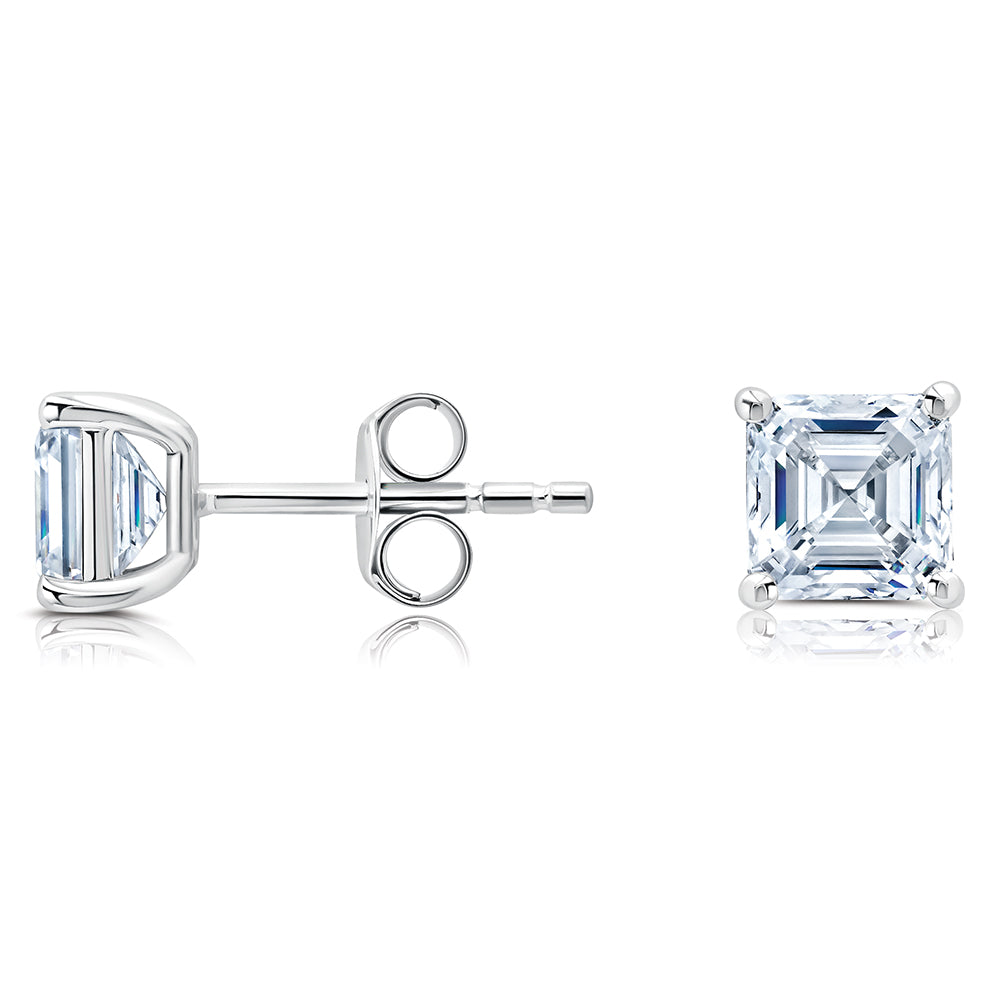 Asscher Diamond Studs