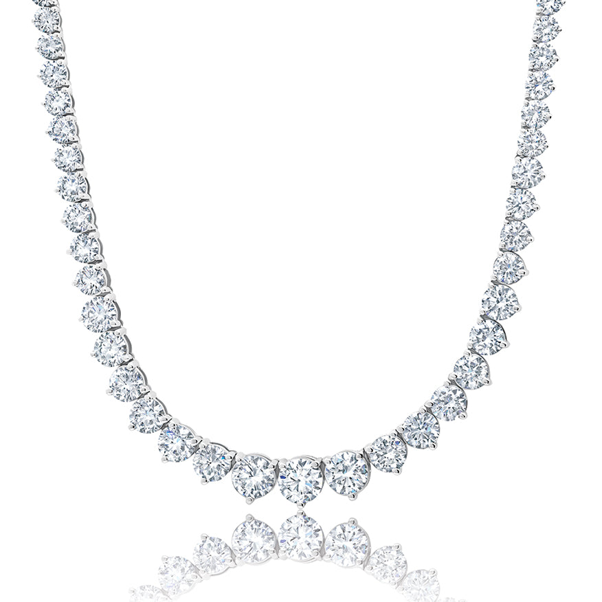 Graduated Diamond Tennis Necklace