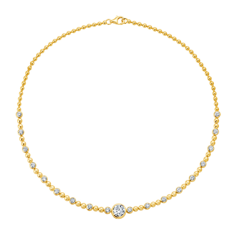 Chatham lab-grown diamond necklace, style FDNK1477YC