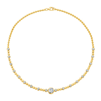 Diamond Bezel Tennis Necklace
