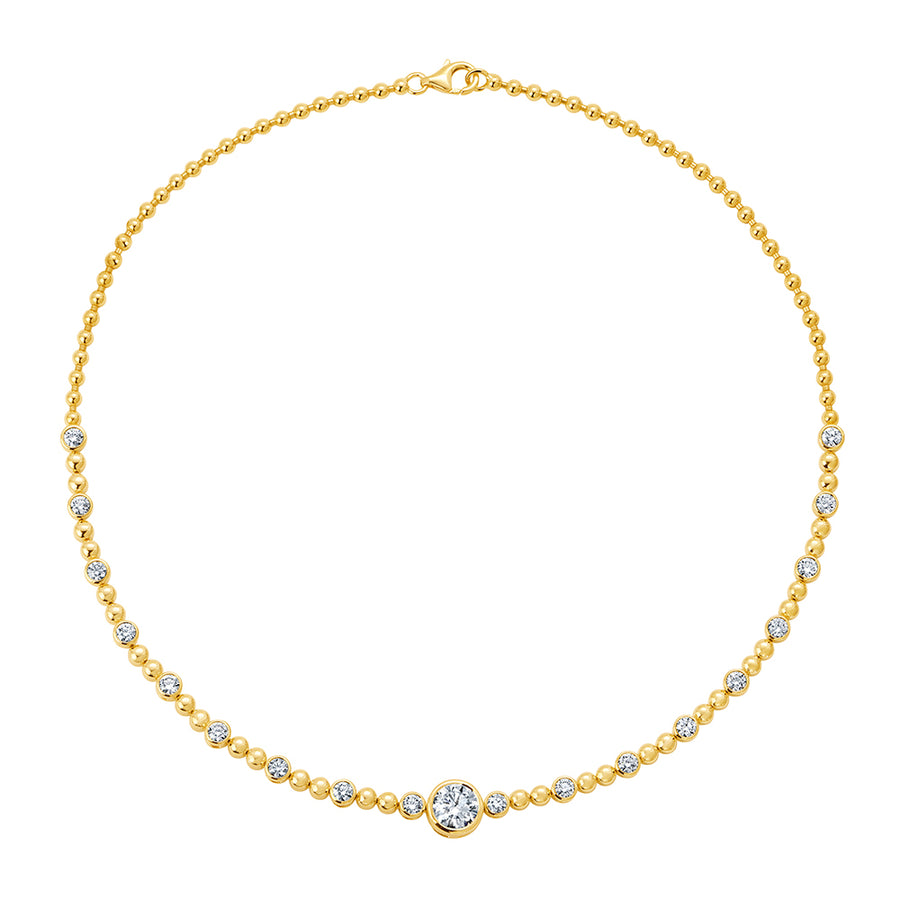 Diamond Bezel Tennis Necklace